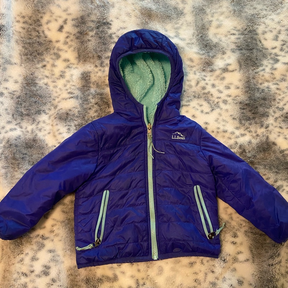 Girl’s LLBEAN winter down coat (reversible)